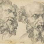 Studio di due teste virili