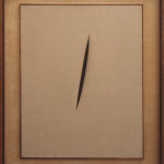 Concetto spaziale, attese,1960. tela,   cm.  93 x 73. Collezione Lucio Fontana,Milano