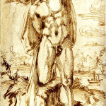 Nudo maschile legato ad un albero, possibilmente San Sebastiano, c. 1532