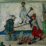 Maschere che litigano per un uomo impiccato,1891