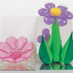 Jeff Koons, Inflatable Flowers -Short Pink, Tall Purple-1979. Vinyl, mirrors, and acrylic; 16 × 25 × 18 in. (40.6 × 63.5 × 45.7 cm).