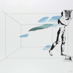 Cariatidi, 1980. Litografia a colori, cm. 50 x 70