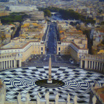 Piazza San Pietro, interpretata dall’artista
