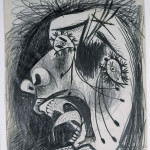 Pablo Picasso Studio per testa-piangente, Schizzo per Guernica, 1937, matita, gouache su carta telata, cm. 29,2 x 23,2. Collezione del Museo Nacional Centro de Arte Reina Sofía, Madrid