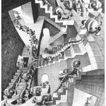 Cornelis Escher. Casa di scale, 1951