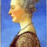 Piero del Pollaiolo. Ritratto di giovane donna, 1480 circa, tempera e olio su tavola, cm. 51,5 x 348. ©Firenze, Galleria degli Uffizi