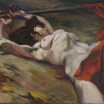 Renato Guttuso.  Heroine (Garibaldean Heroine – Assassinated Partisan), 1954. Oil on canvas, 110 x 120 cm. Courtesy Art Gallery Maggiore, Bologna