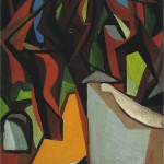 Renato Guttuso. Houses among the Trees, 1947. Oil on canvas, 55 x 46 cm. Courtesy Galleria d’Arte Maggiore, Bologna