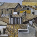 Renato Guttuso. RRooftops in Rome, c. 1973 Oil on canvas, 70 x 85 cm. Courtesy Art Gallery Maggiore, Bologna