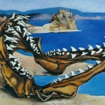 Renato Guttuso. Shark’s Jawbones in a Landscape, 1974. Oil on canvas, 63 x 73 cm. Courtesy Art Gallery Maggiore, Bologna