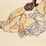 Egon Schiele. Reclining female nude, 1917