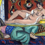 Henri Matisse – Deux odalisque dont lune dévetue fond ornemental et damierDue, 1928. Oil on canvas, cm.  54 x 65. © Succession H. Matisse, c / o Pictoright Amsterdam, 2014