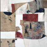 Alberto Burri. White hunchbacked, 1953, cm. 100.7 × 87. Cloth, oil, sawdust, pumice on canvas extraflexed. Palazzo Albizzini Foundation, Burri Collection. Citta di Castello, Italy