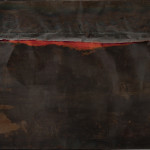 Alberto Burri. Iron SP, 1961. Welded iron sheet metal, oil, and tacks on wood framework, cm.130 x 200. National Gallery of Modern and Contemporary Art, Rome © Palazzo Albizzini Foundation, Burri Collection, Città di Castello, Italy © 2015 Artists Rights Society (ARS), New York/SIAE, Rome Photo: Antonio Idini