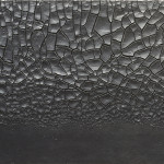 Alberto Burri. Large Black Crack, 1977. Acrylic and PVA on Cellotex, cm. 149.5 x 249.5. Centre Pompidou, Paris, Musée national d'art moderne. Gift of the artist, 1978 © Palazzo Albizzini Foundation , Burri Collection, Città di Castello, Italy /2015 Artists Rights Society (ARS), New York/SIAE, Rome Photo: © CNAC/MNAM/Dist. RMN-Grand Palais/Art Resource, New York