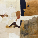 Alberto Burri. Mold T, 1952. Oil, PVA, pumice, sand, and shellac on canvas, cm. 90.2 x 110.5. Godwin-Ternbach Museum, Queens College, City University of New York (CUNY), Gift of G. David Thompson, 1958