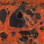 Alberto Burri. Red Plastic M 2, 1962. Burned plastic on canvas, cm. 120 x 180. Private collection © 2014 Artists Rights Society (ARS), New York / SIAE, Rome