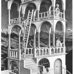 Escher. Belvedere, 1958. Lithography