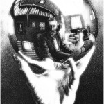 Hand with Reflecting Sphere, 1935. Lithography