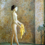 Balthus. Nude profile, 1973-1977. Oil on canvas, cm. 225 x 200. Private collection, © Balthus Turin