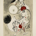 Marc Chagall. Pair of Lovers with Cock. Color lithograph, 1951, cm. 748 x 530. Gift of Ida Chagall, Paris, © Chagall ® by SIAE 2015