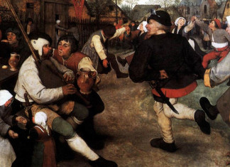 Pieter Bruegel the Elder. The peasant dance, 1568 ca.(detail)