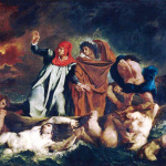 Eugène Delacroix. The Boat of Dante, 1822. Oil on canvas, cm. 189 x 246. Louvre museum, Paris