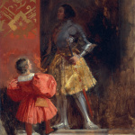 Richard Parkes Bonington. A Knight and Page, 1826 ca. Oil on canvas, cm. 46,4 X 38,1. Yale Center for British Art, New Haven, Connecticut. Eugène Delacroix