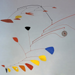 Alexander Calder. Gong red yellow and blue, 1951. Painted sheet metal and wire, cm 135 x 220 x 170. Venice, International Gallery of Modern Art, Ca ‘Pesaro. Donated by the artist, 1952