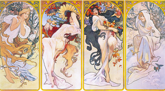 Alfons Mucha - Four seasons - 1895