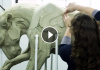 Beth Cavener - Working on her sculptures