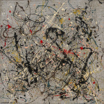 Jackson Pollock. Number 18, 1950. Oil and enamel on masonite, cm 56 x 56.7. New York, Solomon R. Guggenheim Museum. Donation, Janet C. Hauck