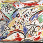 Jackson Pollock. Water Buffalo, 1946. Oil on canvas, cm 76.5 X 213. Amsterdam, Stedelijk Museum. © Pollock Krasner Foundation / Artists Rights Society, Ars, New York, By SIAE 2016