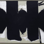 Robert Motherwell. Elegy to the Spanish Republic n. 110, 1971. Acrylic, graphite and charcoal on canvas, cm 208.3 x 289.6. New York, Solomon R. Guggenheim Museum. Donation, Agnes Gund