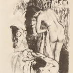 Edgar Degas. Nude Woman Standing, drying herself, 1891–92. Lithograph, transfer from monotype, crayon, tusche, and scraping, cm 33 x 24.5. Credit: Purchase, Mr. and Mrs.Douglas Dillon Gift, 1972