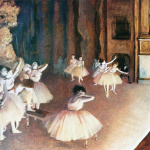 Edgar Degas. The ballet rehearsal on Stage, 1874. Orsay Museum, Paris