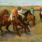 Edgar Degas. Before the race, c. 1882 cm 34.9 x 26.5. Sterling and Francine Clark Art Institute Williamstown (MA)